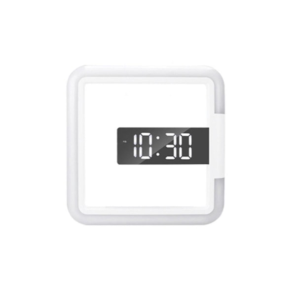 XJ-Multifunktionell Fyrkantig Rgb Klocka Hem Termometer Digital Väckarklocka Led Spegel Skelett Väggklocka