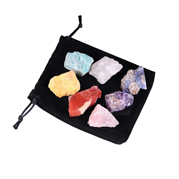 XJ-7 Natural Raw Crystals in Fabric Bag