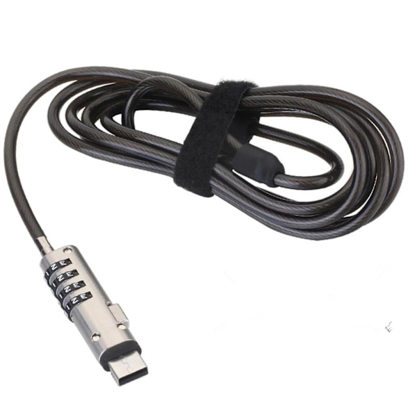 XJ-1 kpl Kannettavan tietokoneen kaapelilukko 4-numeroinen salasanalla toimiva lukko & 1 kpl 4-numeroinen yleislukko USB-kannettavalle