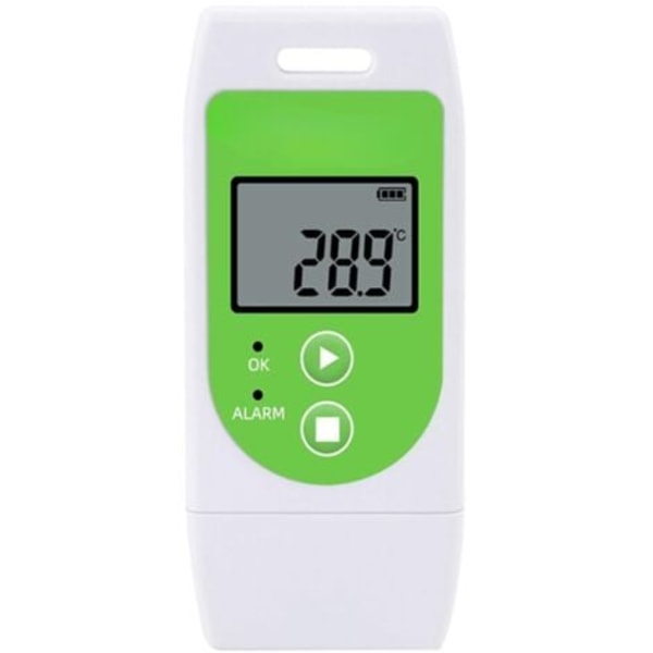 USB Datalogger Termometer - Genanvendelig Temperaturregistrering (32.000 Data), Grøn