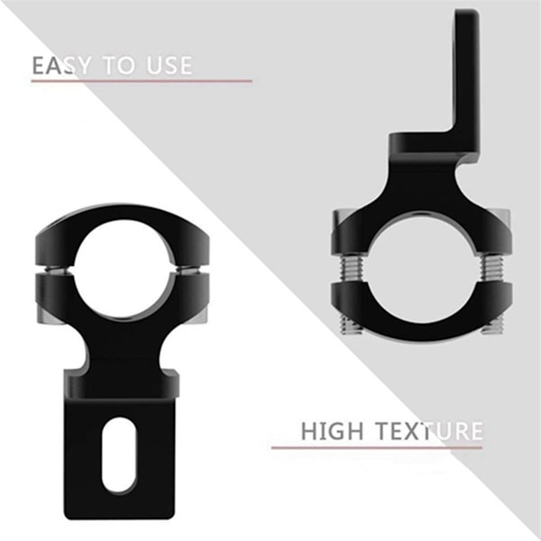 2 st Universal Styre 22mm Motorcykel Strålkastare Fäste Spotlight Hållare Rörklämma för Cafer Ch