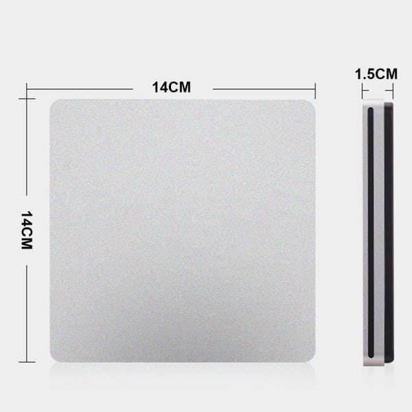 External CD/DVD Reader TYPE-C 3.0, Silver