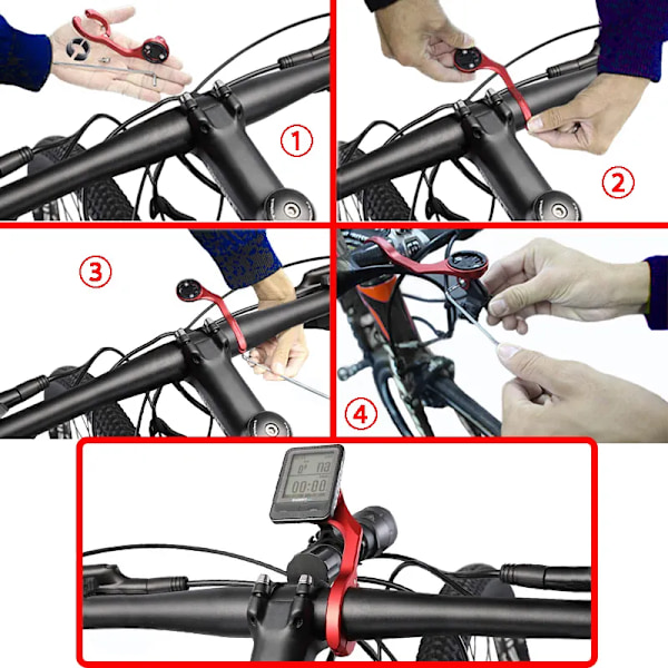 Out Front Combo Mount, Cykelstyrbeslag til Wahoo Elemnt, Elemnt Bolt, Elemnt Mini, Kompatible styrstørrelser 31,8 mm 25,4 mm