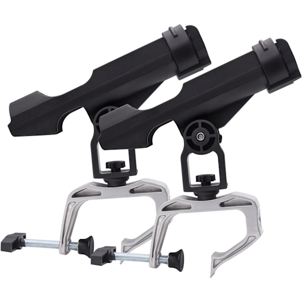 XJ-Fiskebåt stangholder, 2-pakning stangstativ, 360° justerbar holder stativbrakett for kajakk kano flåtefiske, forsterket nylon