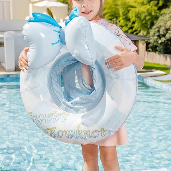 Bowknot Pool Hoop Simring Uppblåsbara Simringar Uppblåsbara Pool Float Bowknot Simringar rosa elefant