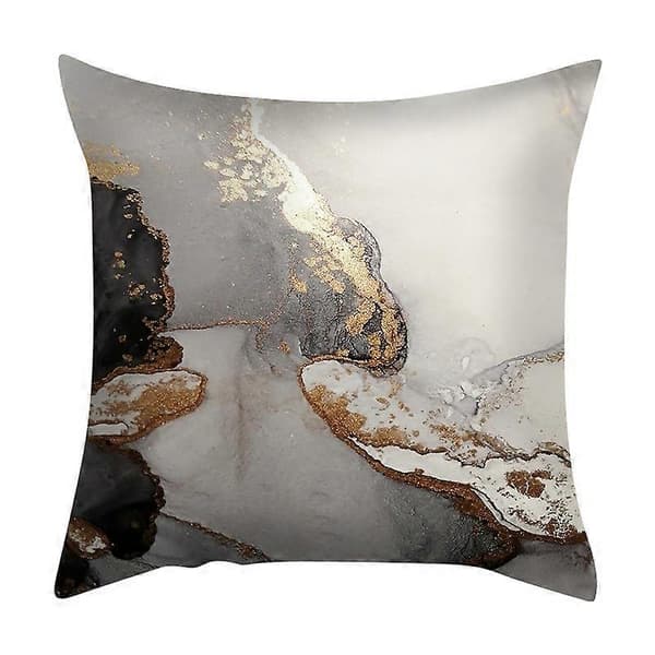 Sæt med 4 pudebetræk, pudebetræk 45x45cm dekorative sofapudebetræk til soveværelse, sofa, stol, seng, have (marmorstruktur)