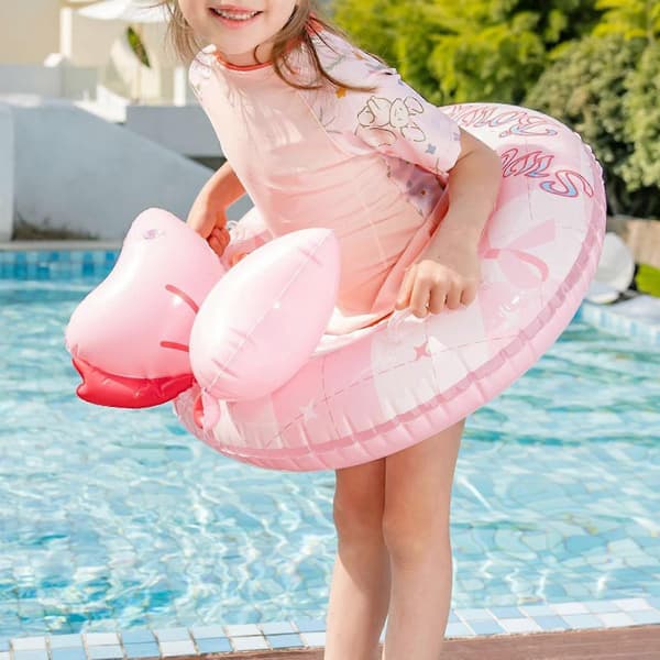 Bowknot Pool Hoop Simring Uppblåsbara Simringar Uppblåsbara Pool Float Bowknot Simringar rosa elefant