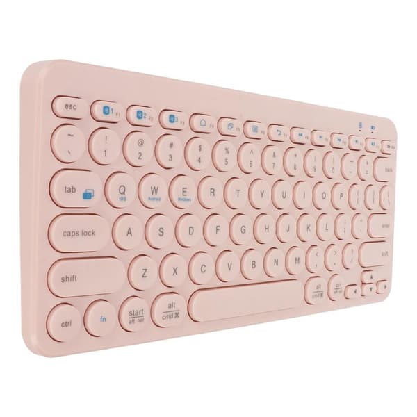 78-tasters trådløst Bluetooth 5.0 programmerbart ergonomisk tastatur til Windows iOS Android Pink