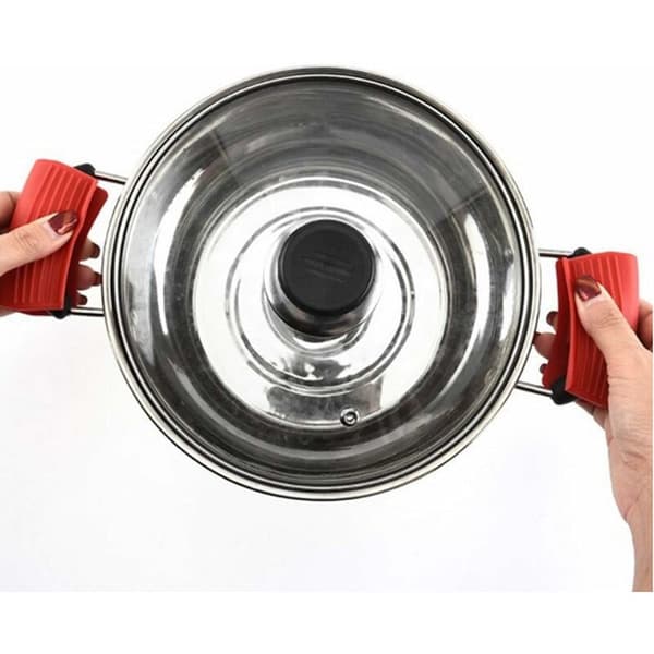 Oven Mitts and Pot Holders 4 Pairs Silicone Handle Grip Pot Holders