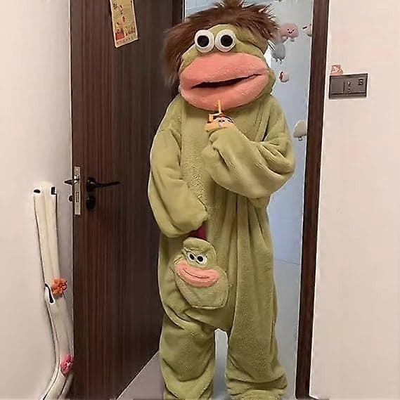 Big Mouth Pyjamas, Morsomme Tåpelige Monsterhettefleecepyjamas M