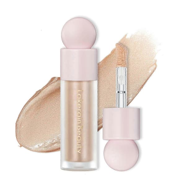 Flytende highlighter med puteapplikator, langvarig vanntett kremhighlighterstift 02 Starlight