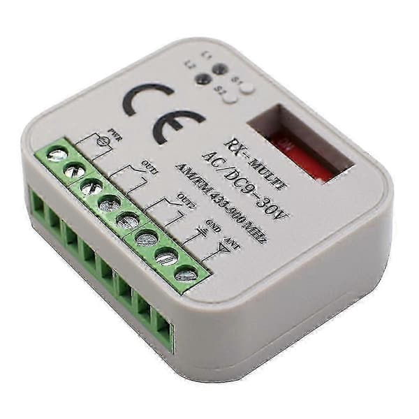 Garagedør Fjernkontrollmottaker 2-kanals bryter for 433 868 Mhz sender_cdb1