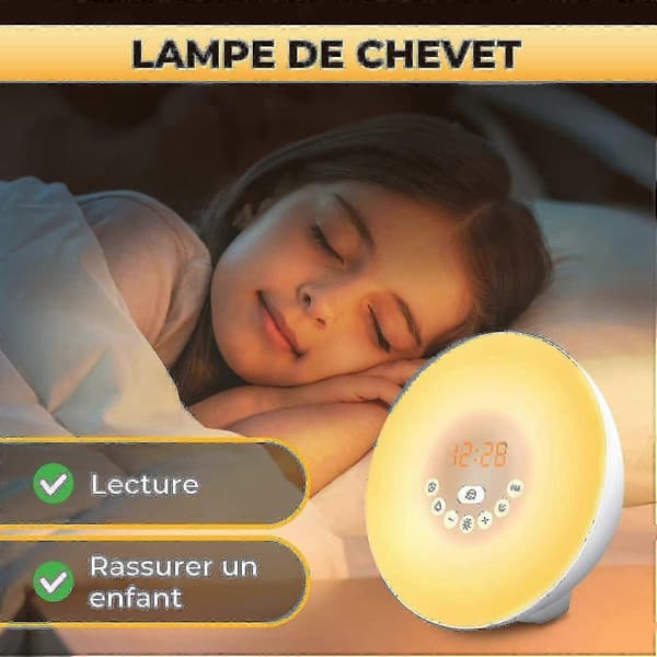 Dawn Simulator For A Gentle Wake-up Call - With Dark Night Mode Display Off