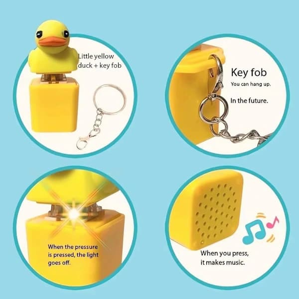 Duck Toy Quacking Duck Toy Rechargeable Duck Keychain A