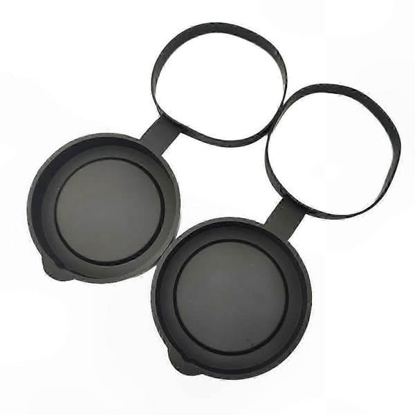 2-pack gummilinsskydd för kikare, 61-63 mm skyddande objektivskydd Black