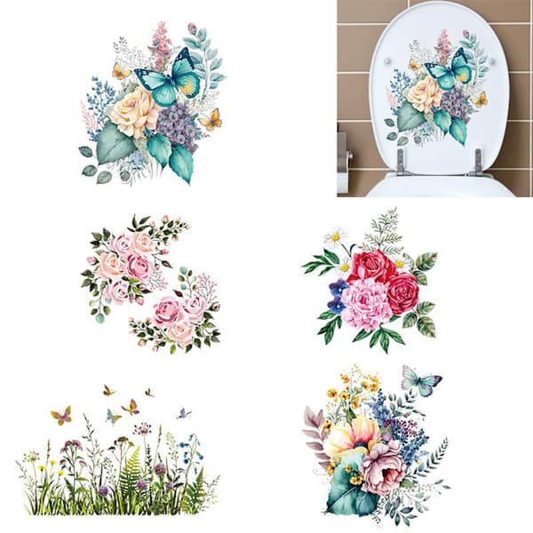 WC-istuimen tarra, 5 kpl WC-seinätarra, WC