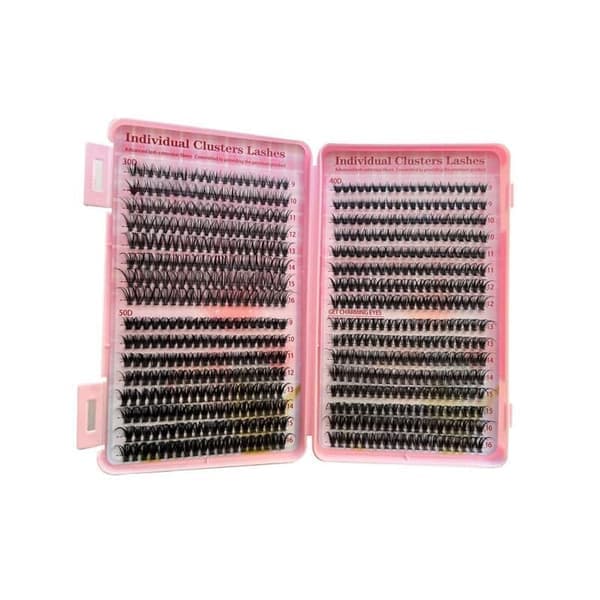 【NX】Individual False Eyelashes, Pre-made Cluster Lashes, D-curl Eyelash Extension Kit for Beginners (30+40+50D)_tfrf