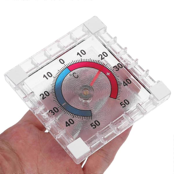 Vindutermometer for hjemmebruk, temperaturmåler i plast, 4 stk. sett
