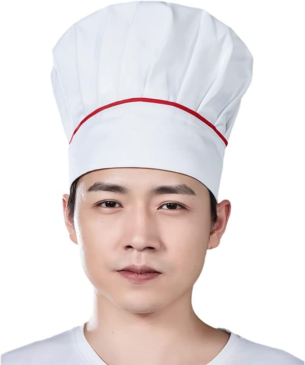 JamY Home Kockmössa Vuxen Justerbar Elastisk Bagare Kök Matlagning Kockmössa med Sidränder