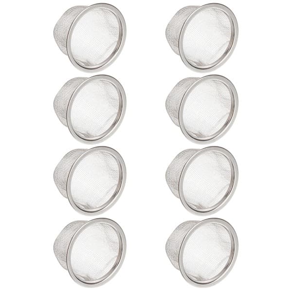 8 stk. tefiltre i rustfrit stål, metalinfuser, robust te-si