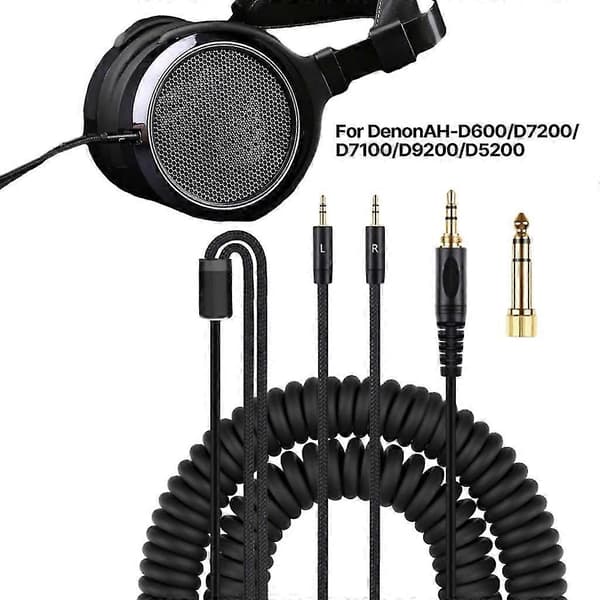 Slitesterk 3,5 mm kabelerstatning for Denon AHD600/D7200/D7100 forbedret lyd 2025