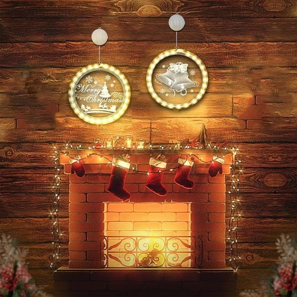 Decorative Christmas Lights, 3D Hanging String Lights, Christmas Lighting, Hanging Window, LED Suction Cup, String Lights, Christmas, Battery Operated
