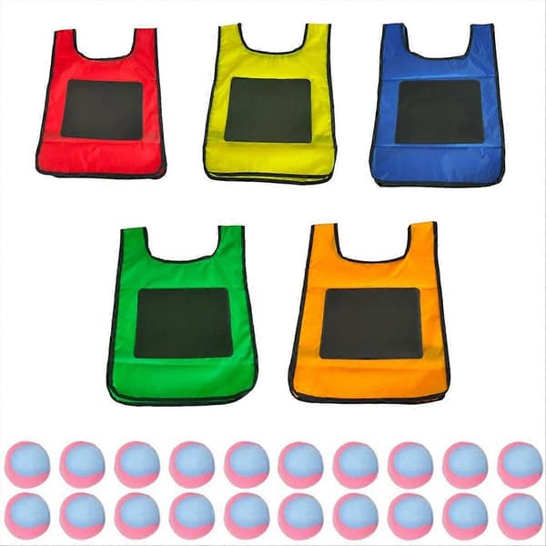eludeball-pelisetti - 5 kpl lasten eludeball-tarraliivejä M 5 Colors