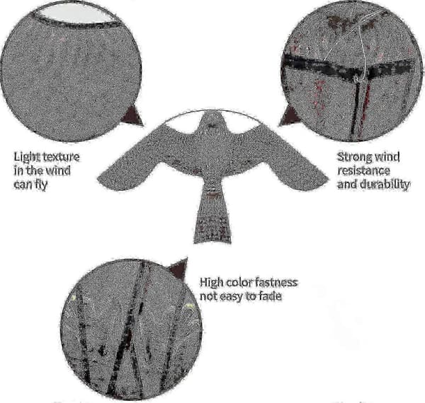 Fugle Høg Drage med Lang Hale til Beskyttelse af Landbrug mod Skadedyr Fugle Holdbart Stangdesign_cdb1