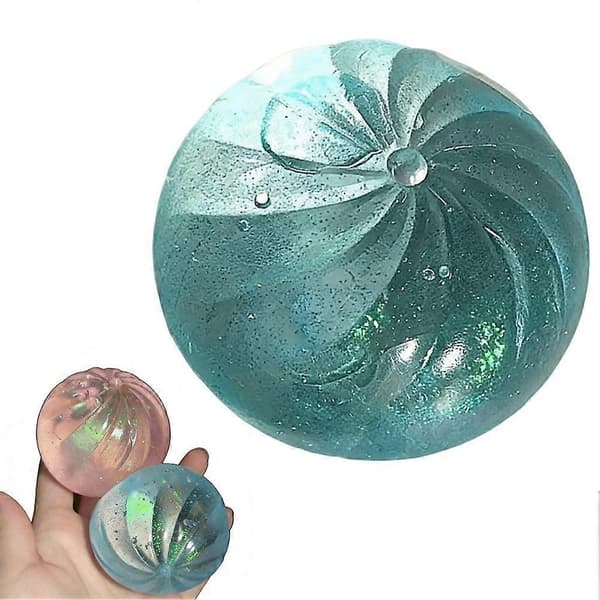 Glitter Klæbrig Ris Bolle Squishy Legetøj Gennemsigtig til Stresslindring Tilfældig Farve