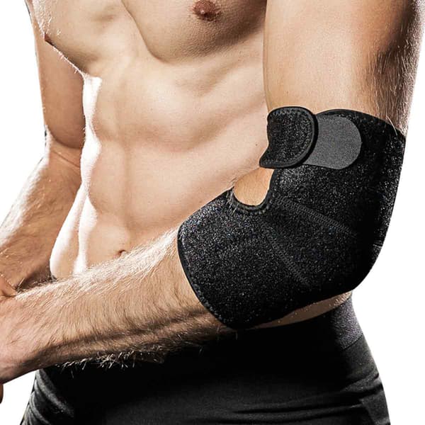 Elbow Support, Neoprene, Adjustable, Black, Universal Size