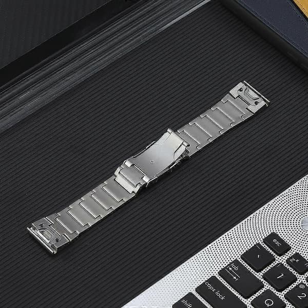 Titanium stålreim for Garmin Forerunner 965/955/945/935 Silver