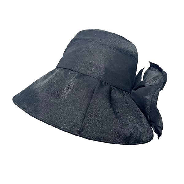 Strandhat – Meshgarn & Sammenfoldelig – til Pool & Ferie Black