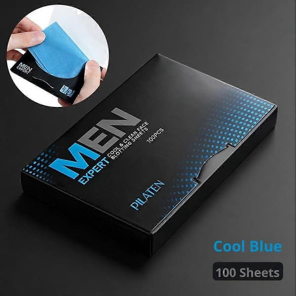 Men Expert Blotting Sheets - 0,01 mm ultratynne og absorberer kun olje bule 100pcs