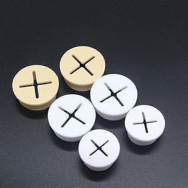 Gummigjennomføringer for kabelhåndtering 10 stk White 25mm
