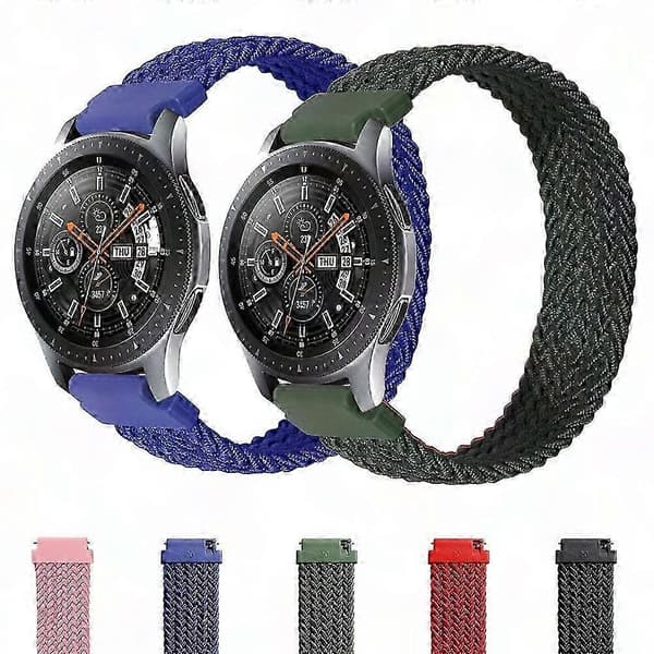 22mm Universal Nylon Vev Klokkereim Erstatningsrem for Menn Kvinner