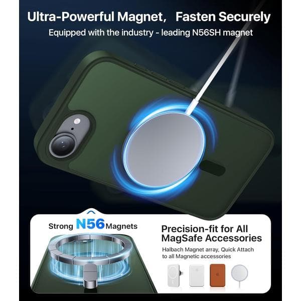 Stødsikkert magnetisk etui til iPhone 16e (2025) - MagSafe-kompatibelt, militær beskyttelse