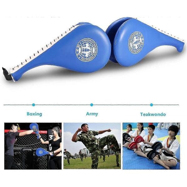 1 par Taekwondo Double Kick Pad Target Tae Kwon Do Karate Kickboxning Träning Sparkplatta,x