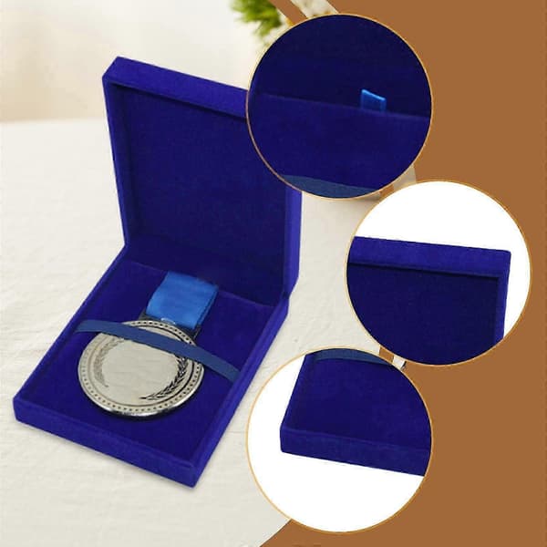 Medaljer Displayfodral Förvaringslåda Skydd Dammtät Samlarkollektion Blue