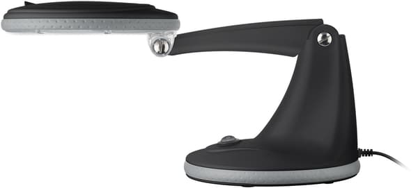 LED-forstørrelseslampe med stativ, 6 W, sort