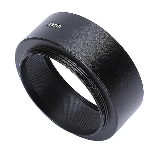 49mm Mount Standard Metal Modlysblænde til black