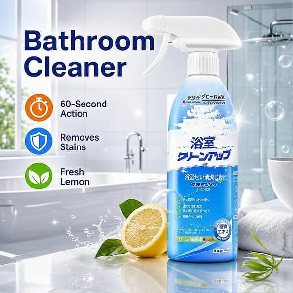 Badeværelsesfliserenser 500 ml skumspray til fjernelse af sæberester