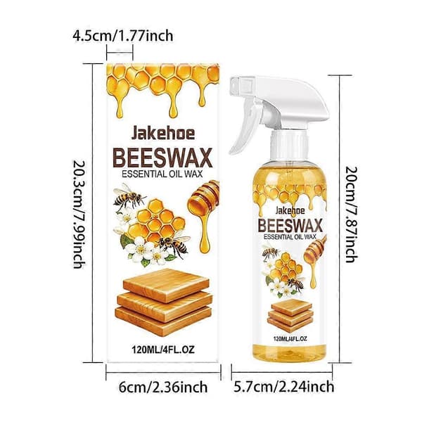Bivoks møbelpolish spray til træpleje og glans 2pcs