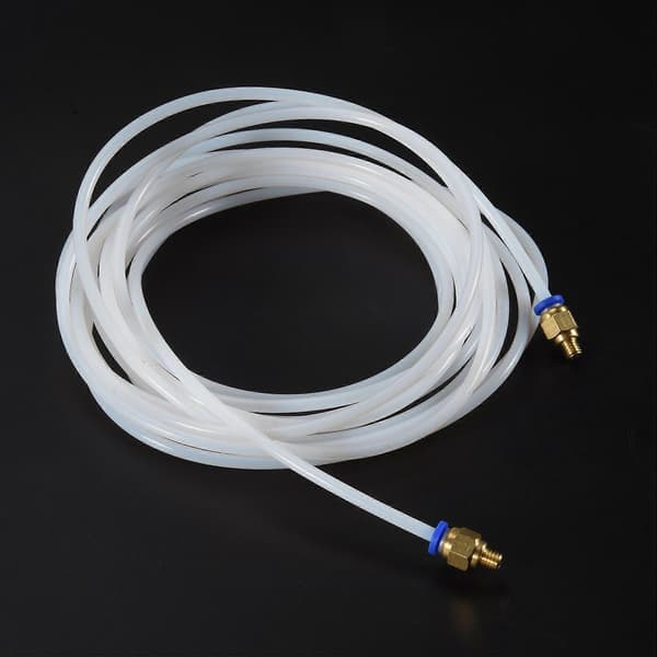5 meter PTFE PTFE Bowden-rør med 2 stk. PC4-M6-koblinger for 1,75 mm filament Creality 3D-skriver Bowden Hotend Vit
