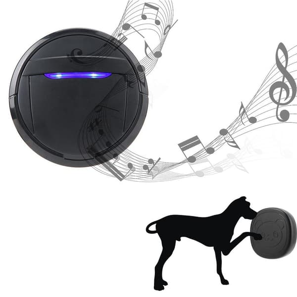Wireless Waterproof Dog Doorbell with Touch Button 2 Transmitters 1 Receiver EU{hw}