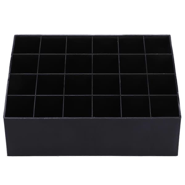 24 Læbestiftholder Organizer Læbestiftholder Displayholder Kosmetisk Sort Black