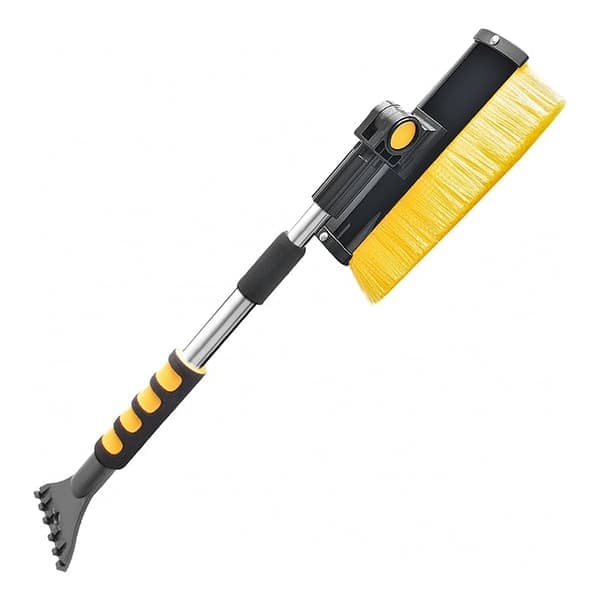 Snow brush with scraper and ice scraper + telescopic handle