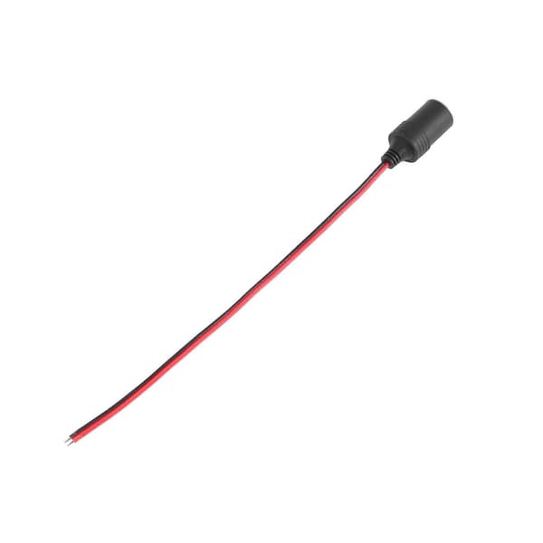 3X Biloplader Strøm Cigarettænder Hunstik Sort Med 26cm Kabel Black