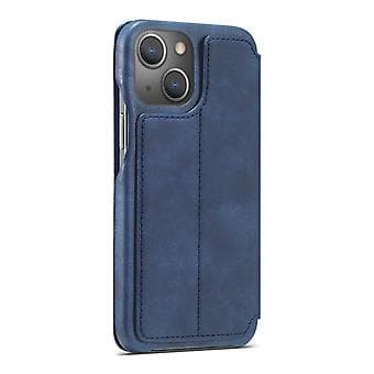 LC Ancient Series Nahkakotelo iPhone 15 Plus -puhelimelle (sininen)