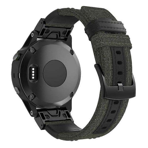Kellon ranneke Garmin Fenix5 Plus -kellolle Army Green