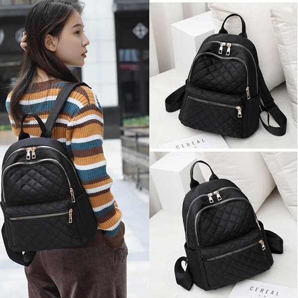 Small and Lightweight Backpack - Women's Waterproof Anti-theft Mini Backpack, Black, Small